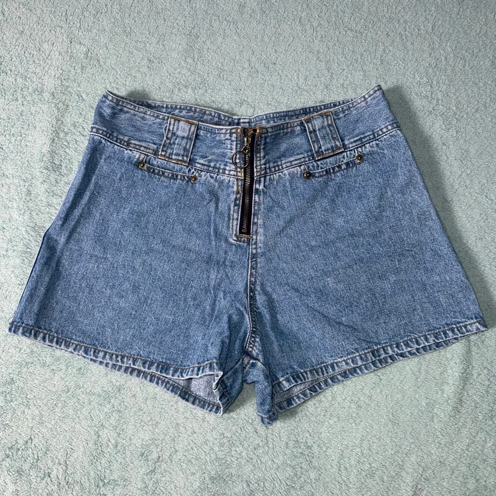 Mudd Womens Blue Jean Shorts Size 13 Zip closure Mom Y2k 3